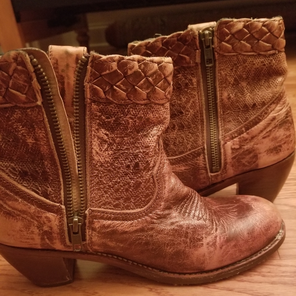 Leather boots